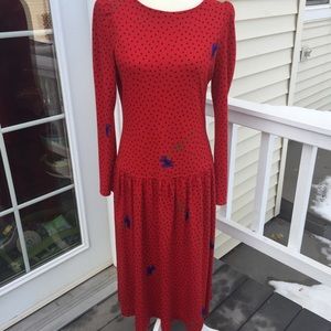 Vintage drop waist Dress. size 12